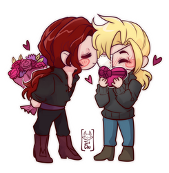 Chibi couple - $15 Usd