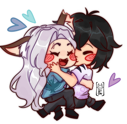 Chibi couple - $15 Usd